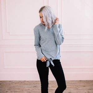 Hooded long sleeve gray